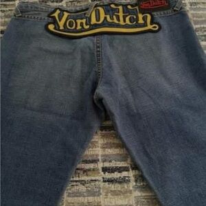 Von Dutch Denim Jeans with Yellow Logo